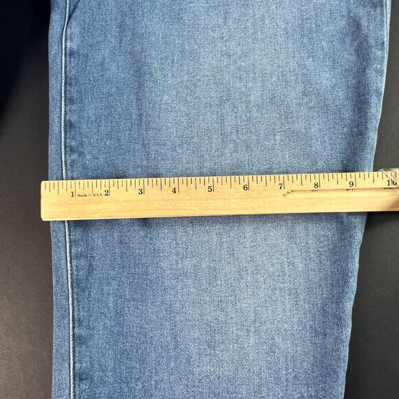 Paige Jeans Womens 34x25* Cindy Cropped Straight Blue Faded Raw Hem Denim Tag 33 - Picture 13 of 16